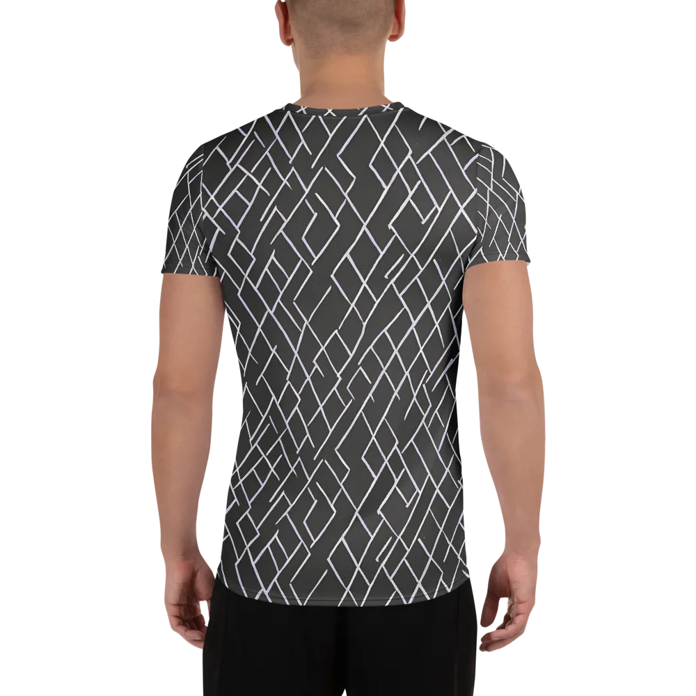 Ivory Cipher on Men's Athletic T-Shirt — Back