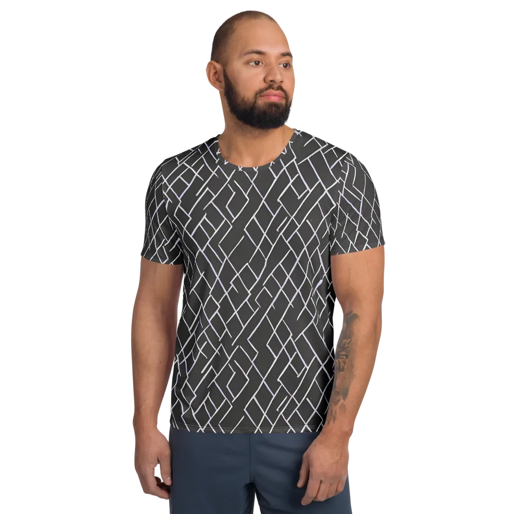 Ivory Cipher on Men's Athletic T-Shirt — Front