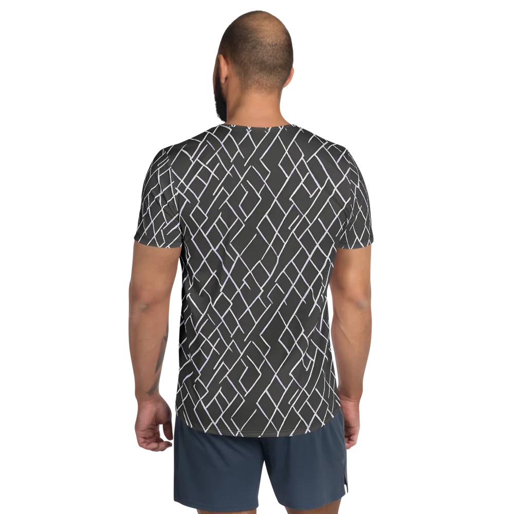 Ivory Cipher on Men's Athletic T-Shirt — Back