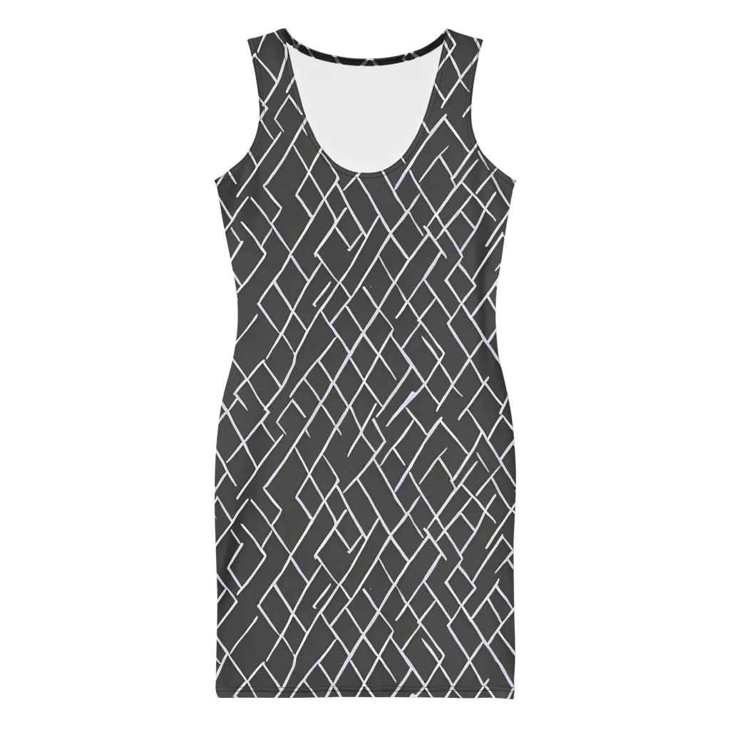 Ivory Cipher on Bodycon Dress — Front