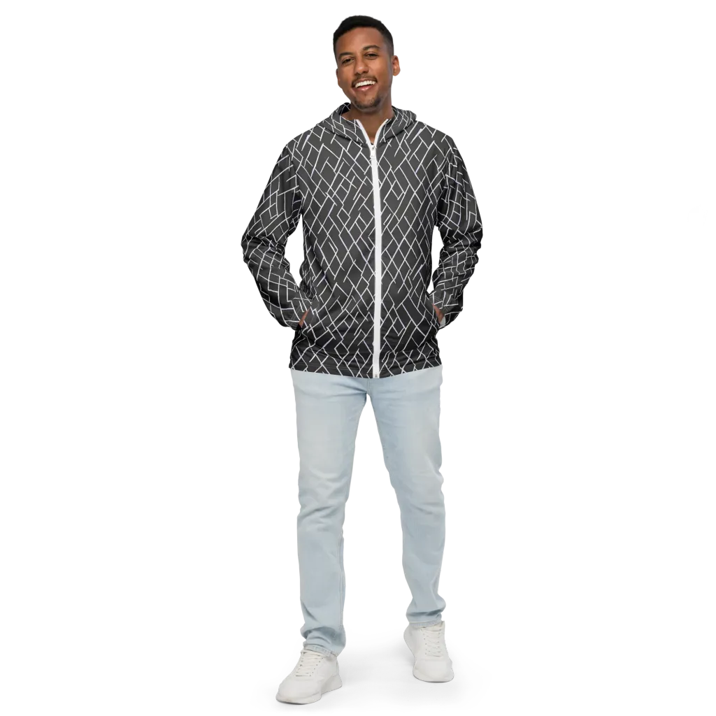 Ivory Cipher on Men's Windbreaker — Front