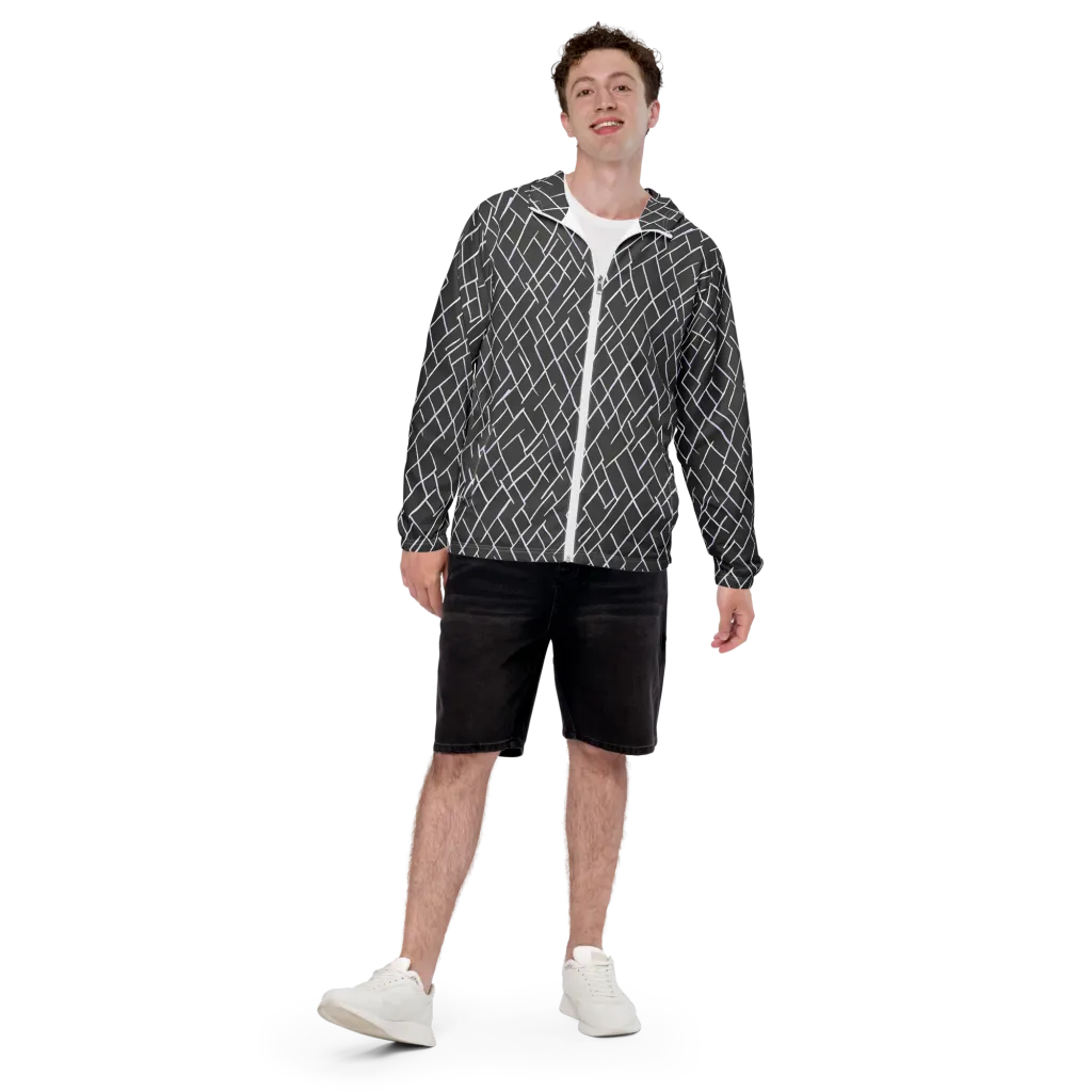 Ivory Cipher on Men's Windbreaker — Front