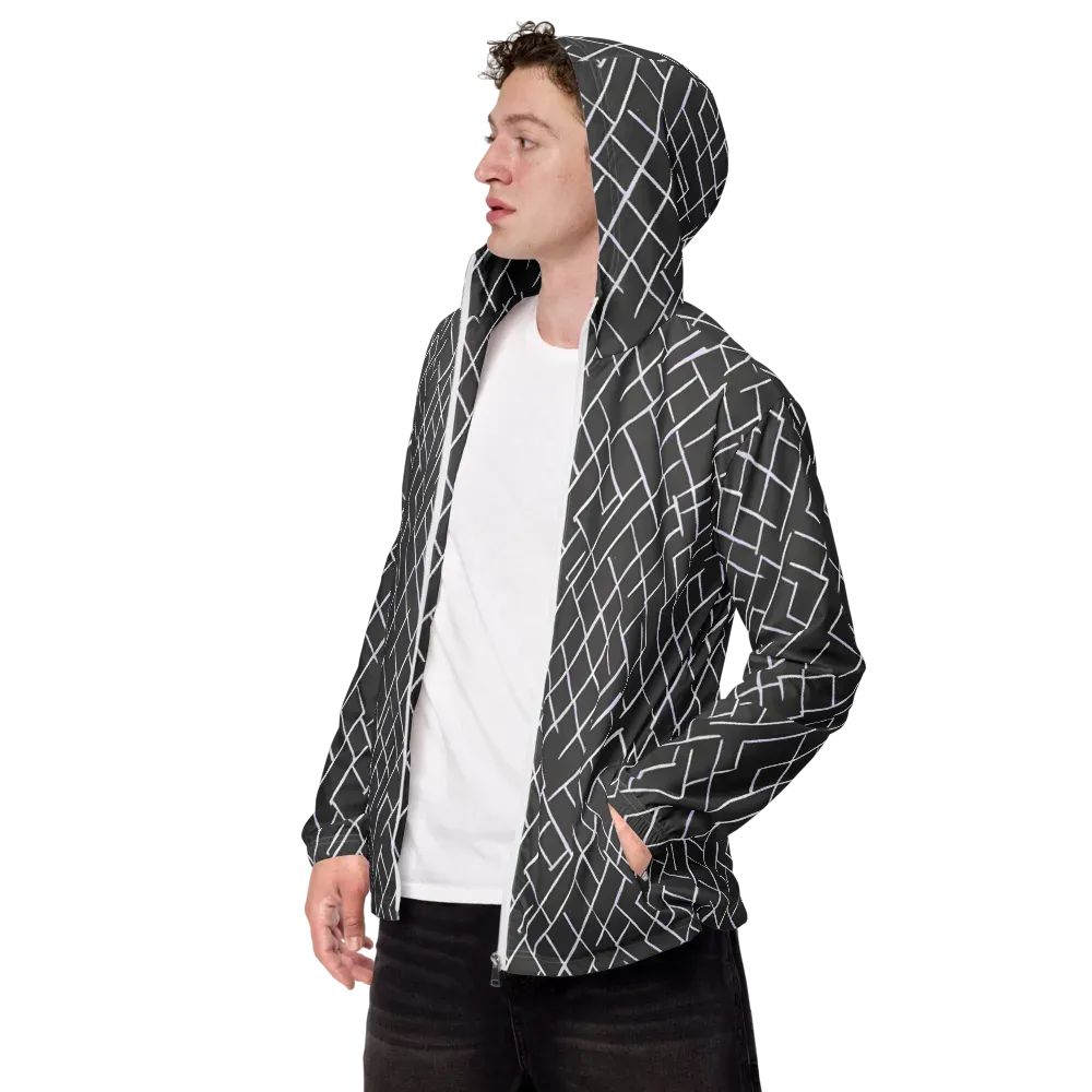 Ivory Cipher on Men's Windbreaker — Left Front