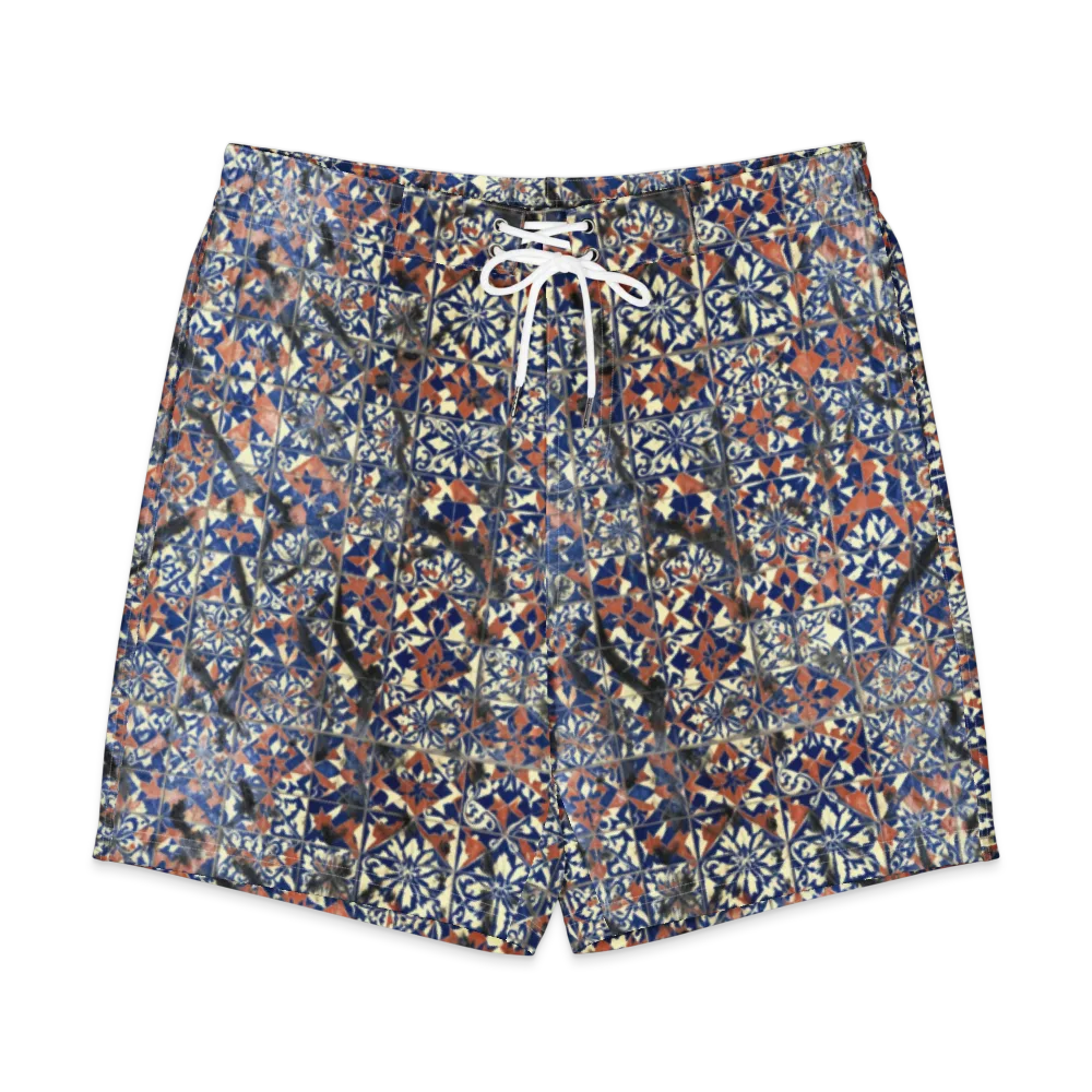 Mosaic Reverie on Men's Board Shorts — Front
