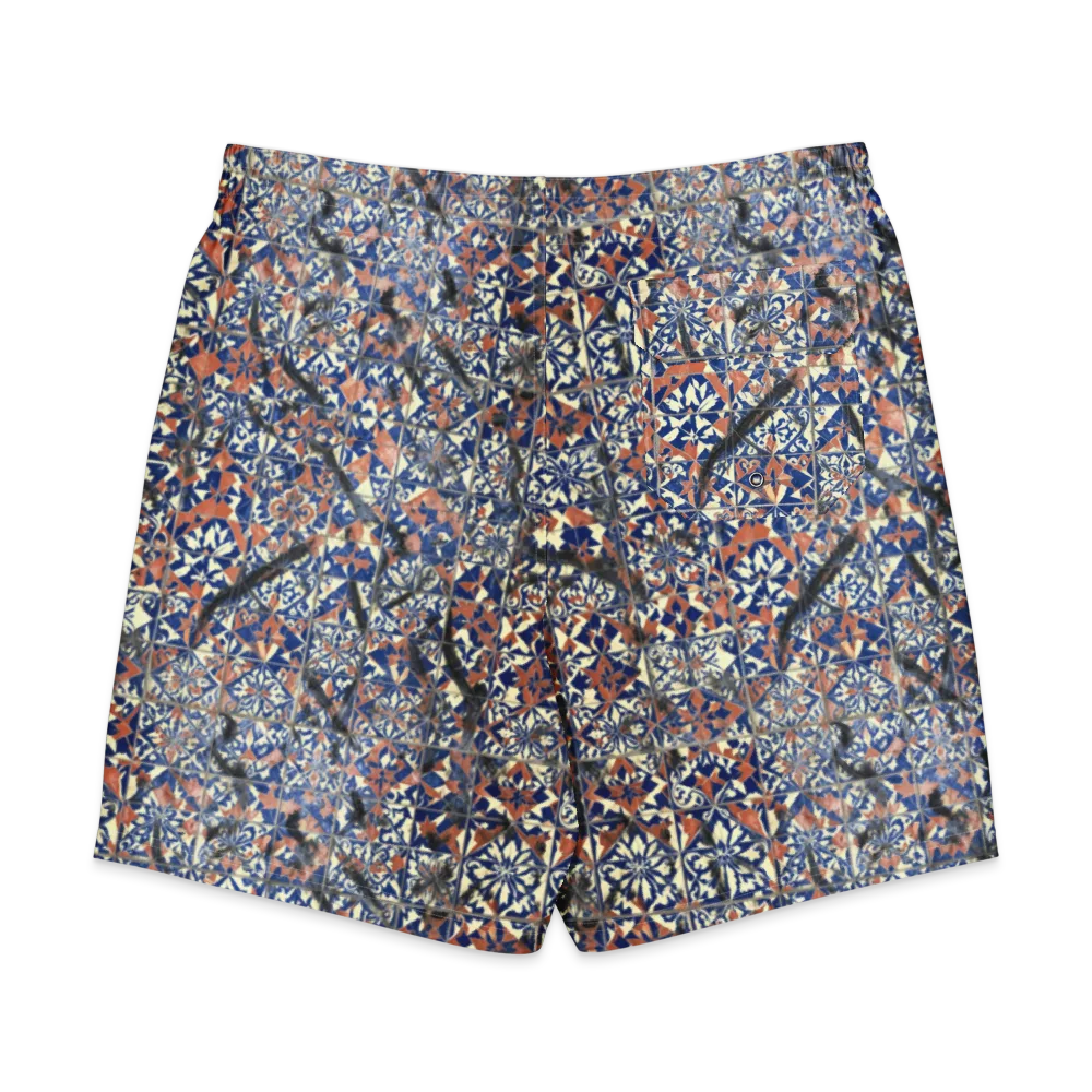 Mosaic Reverie on Men's Board Shorts — Back