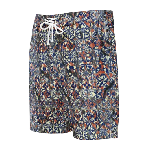 Mosaic Reverie on a Men's Board Shorts