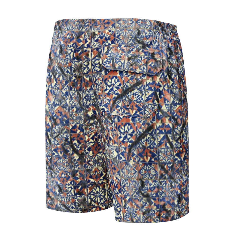 Mosaic Reverie on Men's Board Shorts — Back