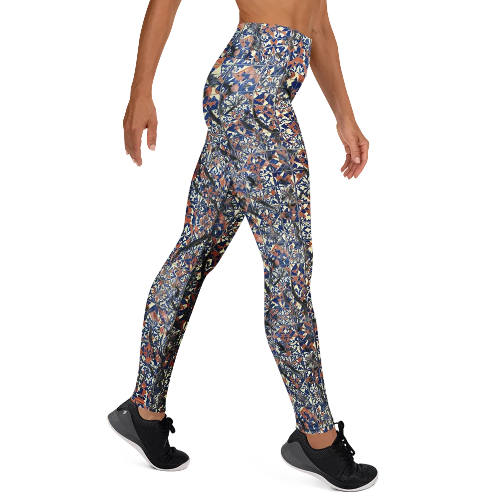 Mosaic Reverie on Yoga Leggings — Right
