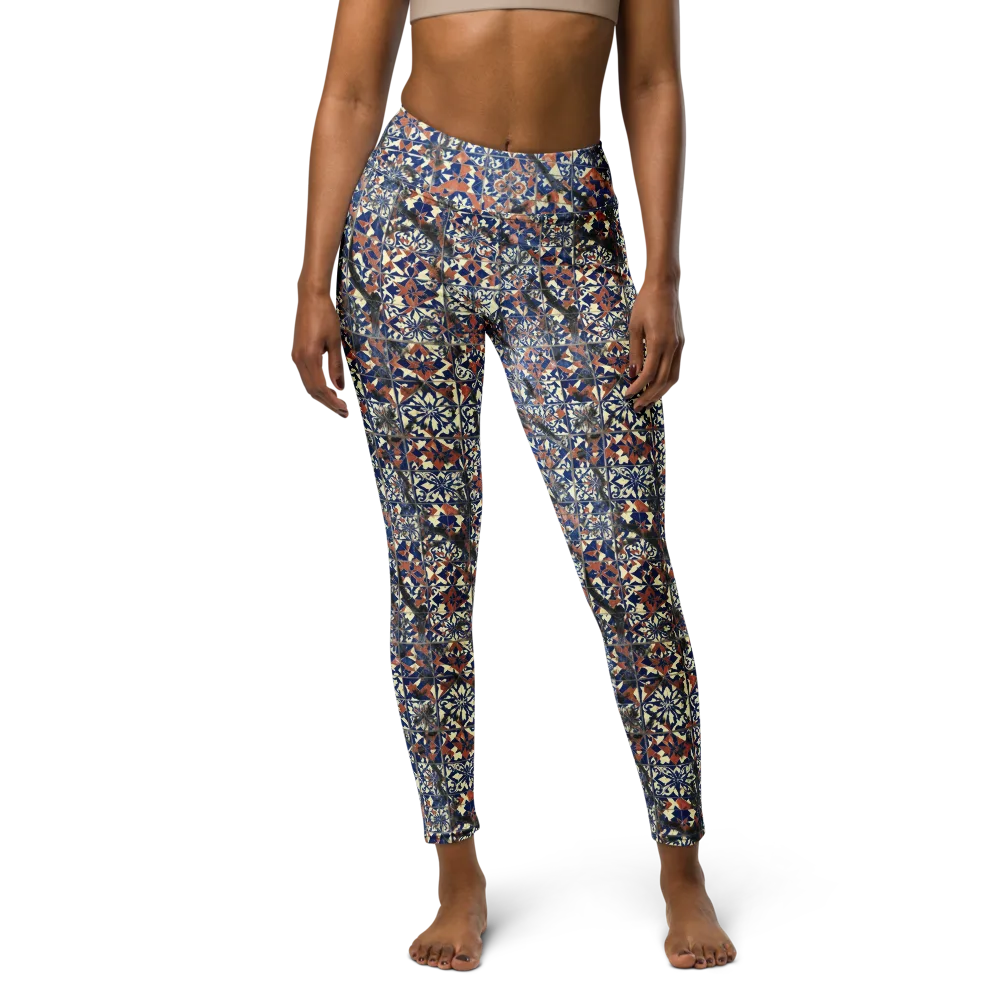 Mosaic Reverie on Yoga Leggings — Front
