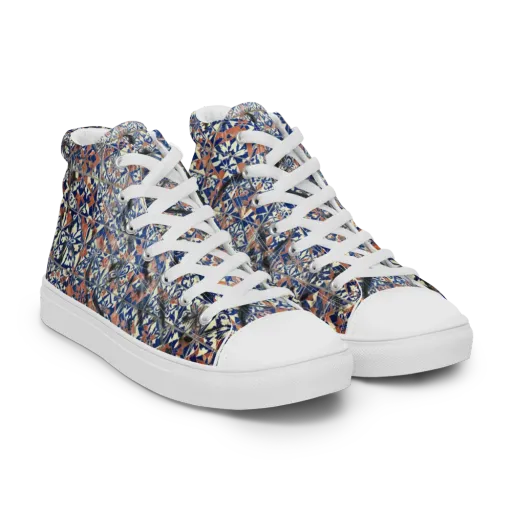 Mosaic Reverie on a Women's High Top Canvas Shoes