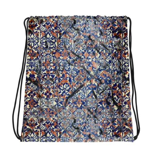 Mosaic Reverie on a Drawstring Bag