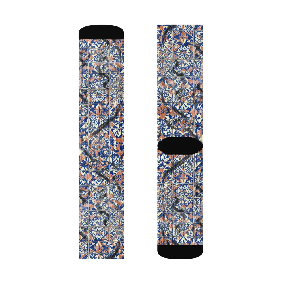 Mosaic Reverie on Socks — Left Sock
