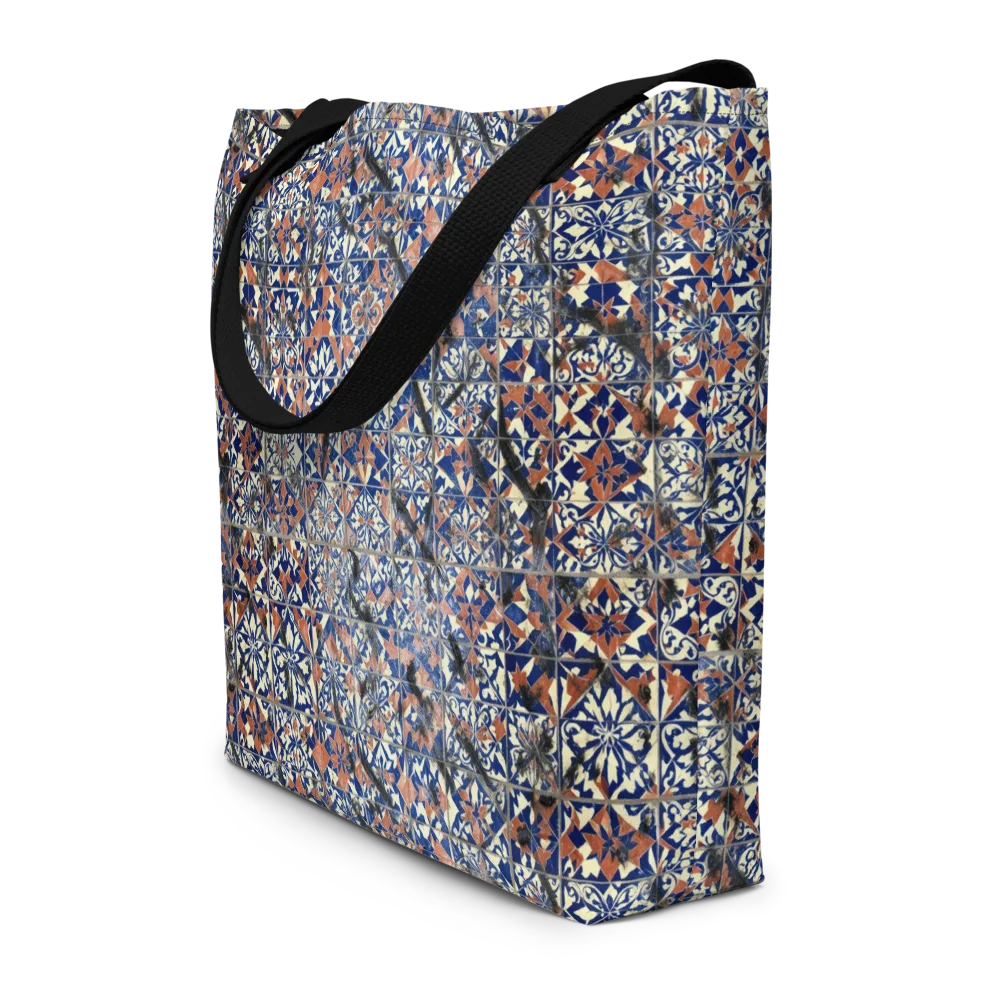 Mosaic Reverie on Large Tote Bag W/ Pocket — Front