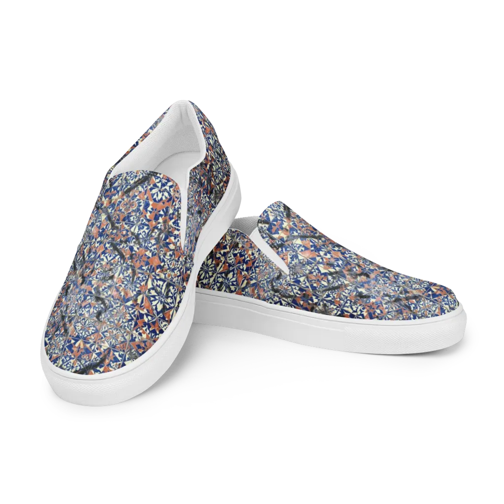 Mosaic Reverie on Women's Slip-On Canvas Shoes — Left Front