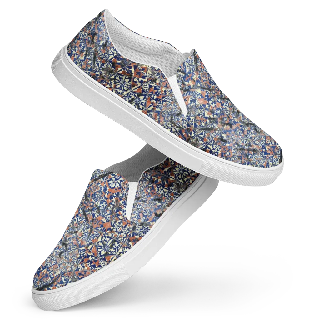 Mosaic Reverie on Women's Slip-On Canvas Shoes — Front
