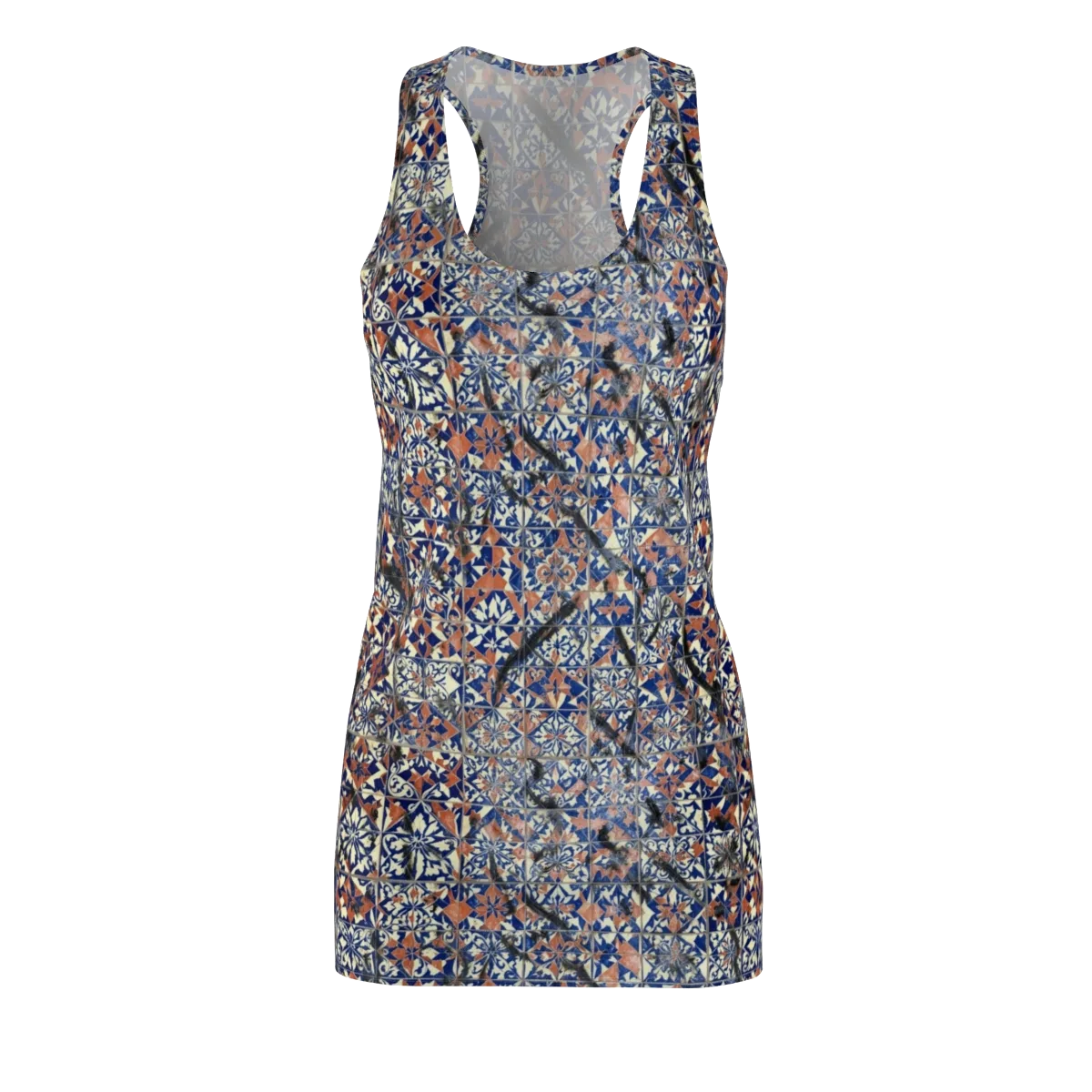 Mosaic Reverie on Racerback Dress — Front