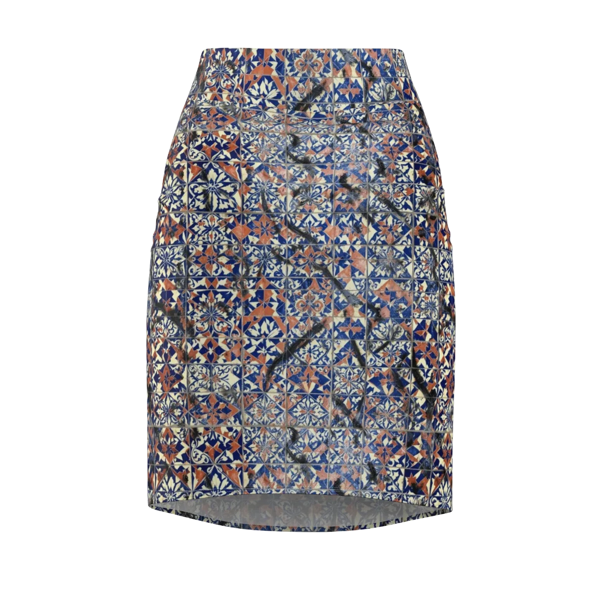 Mosaic Reverie on Pencil Skirt — Front