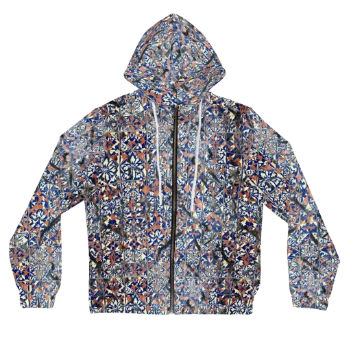 Mosaic Reverie on a Women's Full-Zip Hoodie