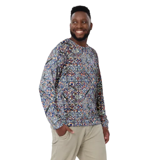 Mosaic Reverie on a Sweatshirt