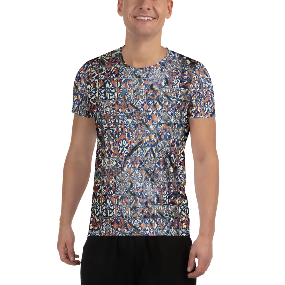 Mosaic Reverie on Men's Athletic T-Shirt — Front