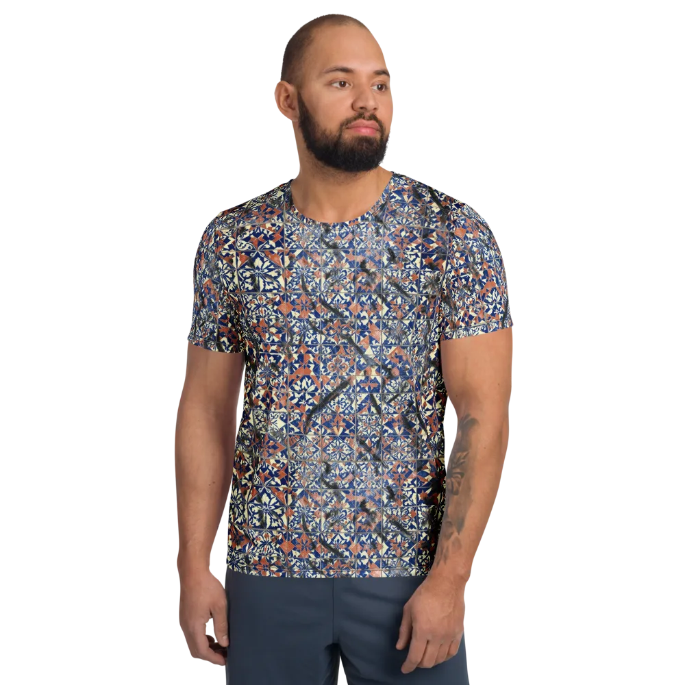 Mosaic Reverie on Men's Athletic T-Shirt — Front