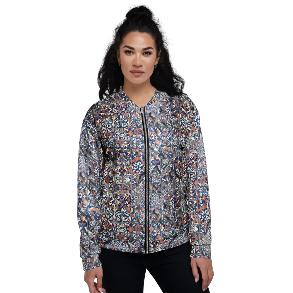 Mosaic Reverie on Bomber Jacket — Front