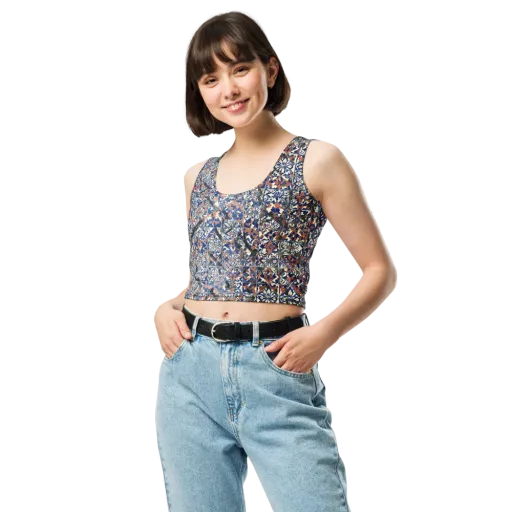 Mosaic Reverie on a Crop Top