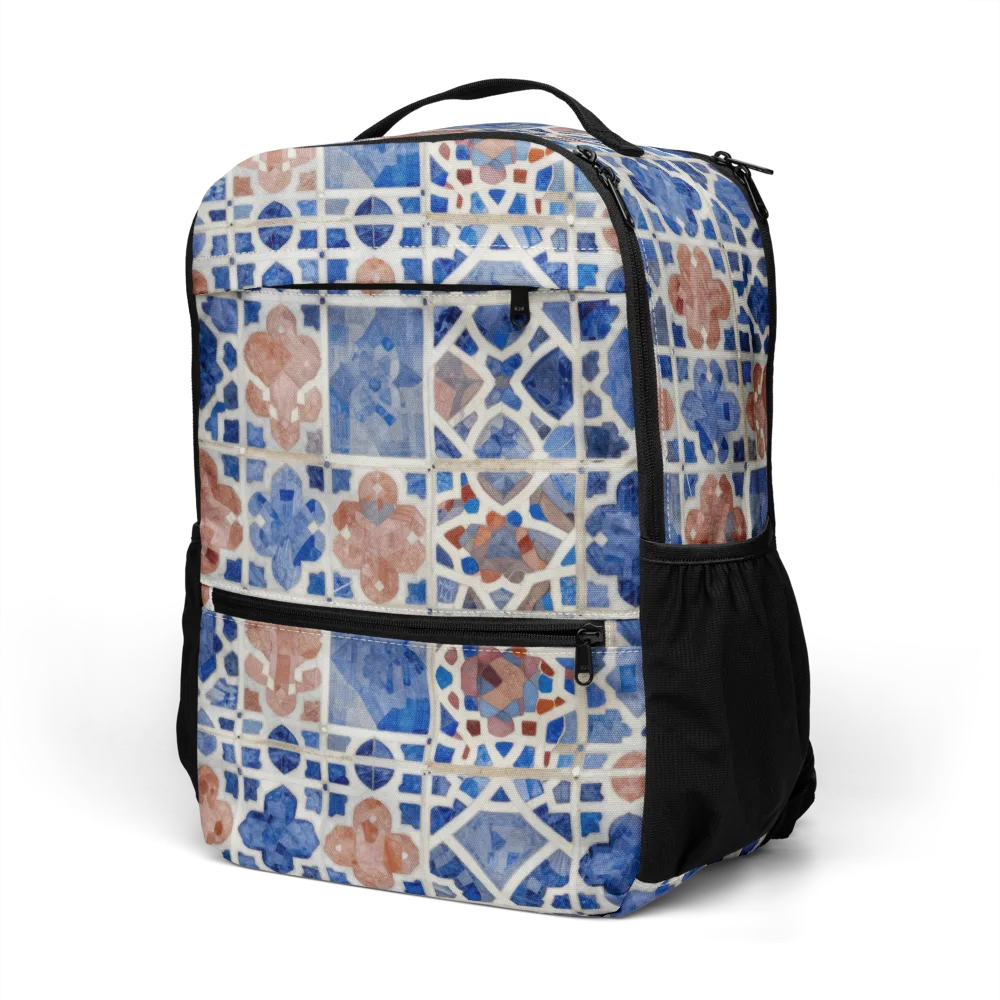 Azure Mosaic on Utility Backpack — Left Front