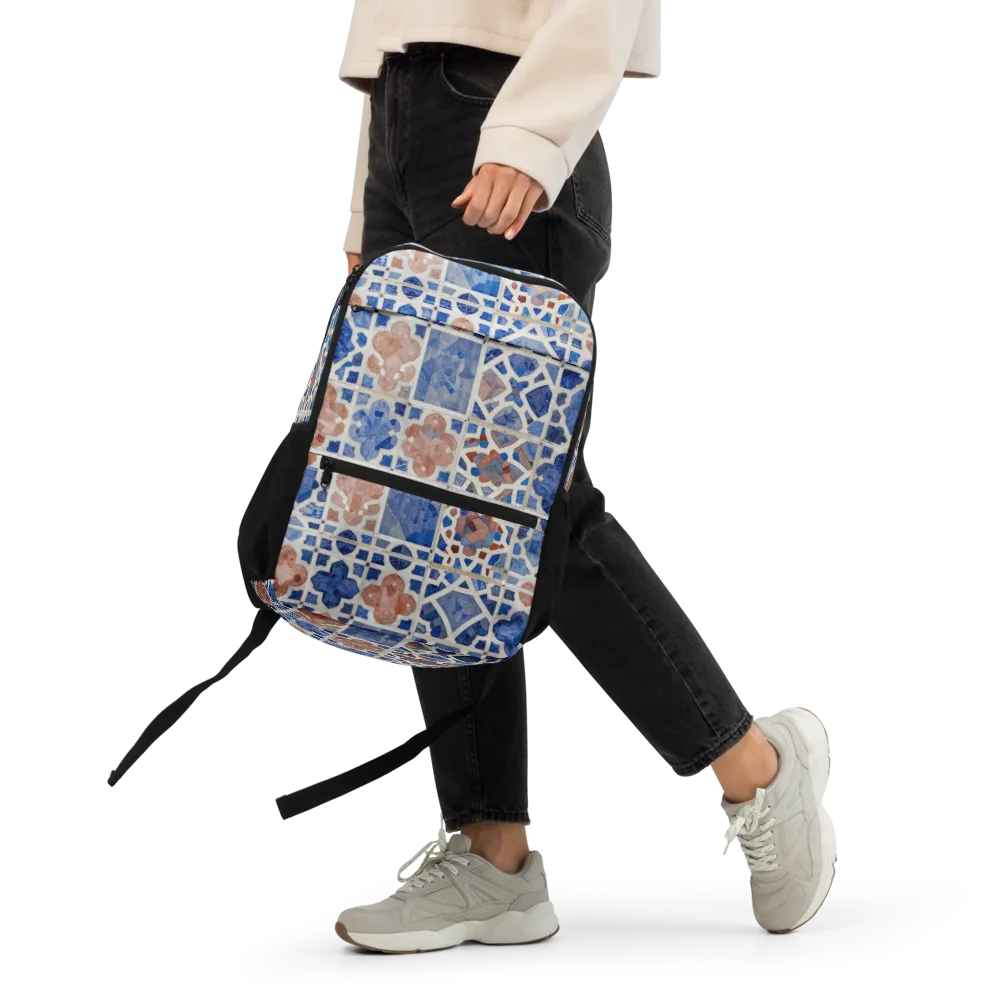 Azure Mosaic on Utility Backpack — Front
