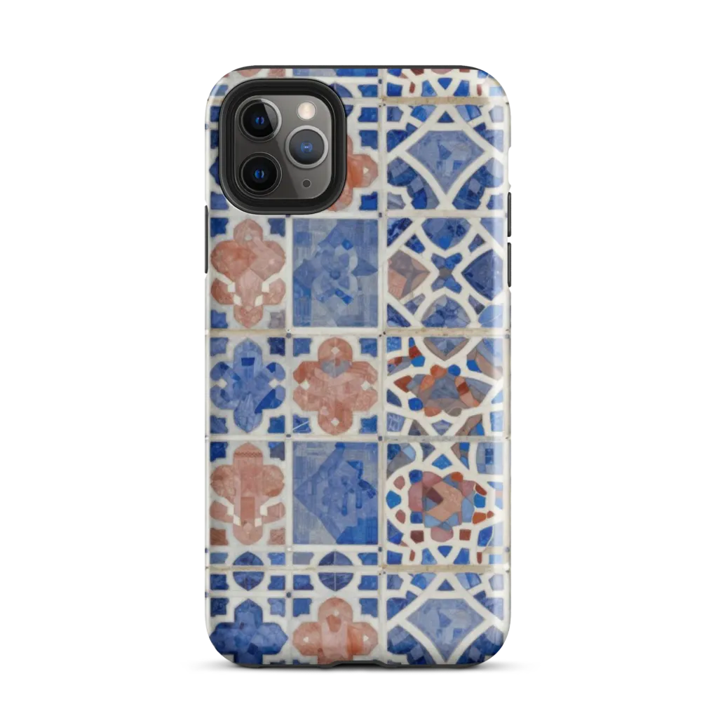Azure Mosaic on Tough Case for iPhone® — Front