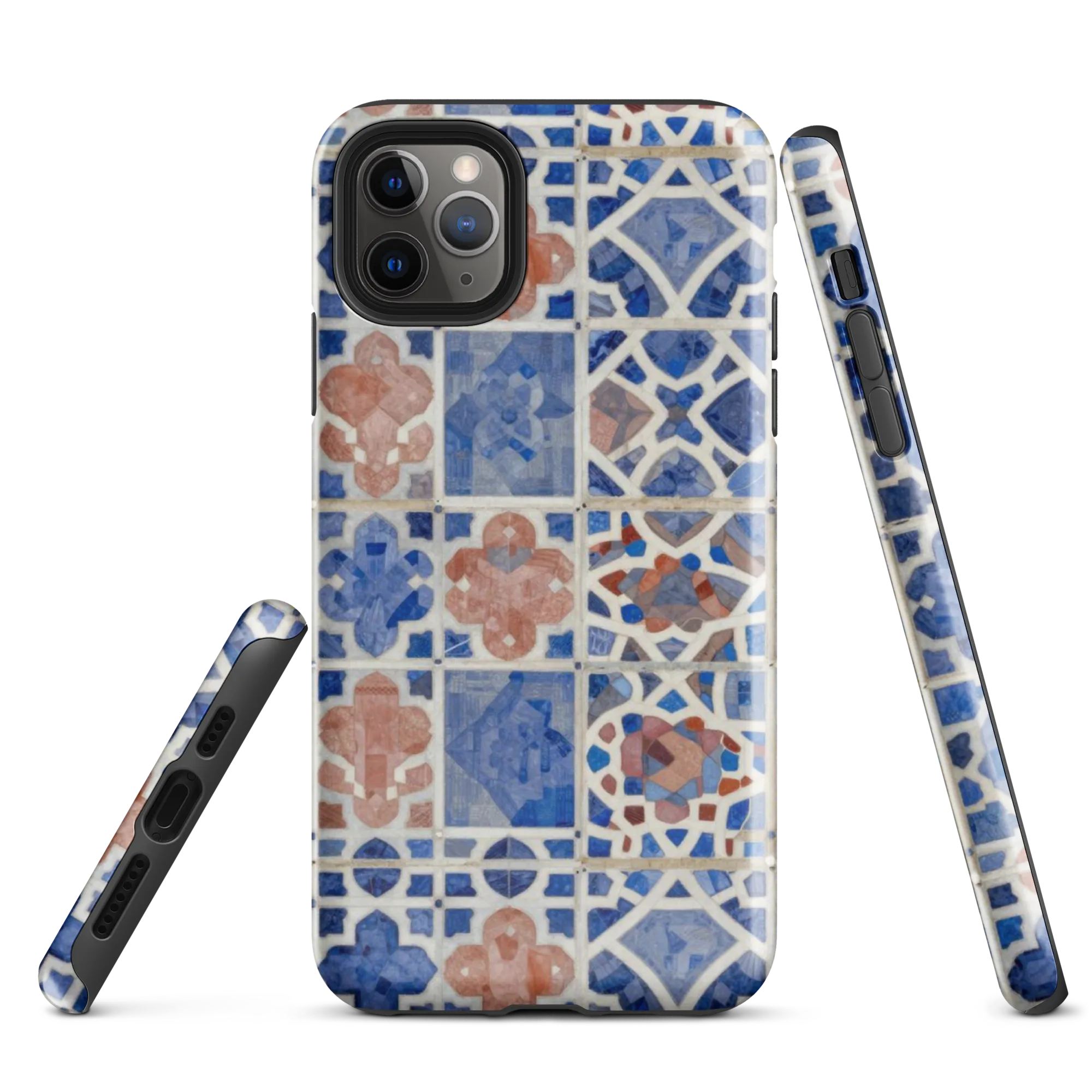 Azure Mosaic on Tough Case for iPhone® — Front