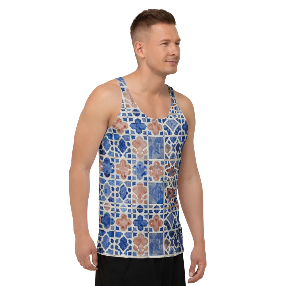 Azure Mosaic on Men's Tank Top — Right Front