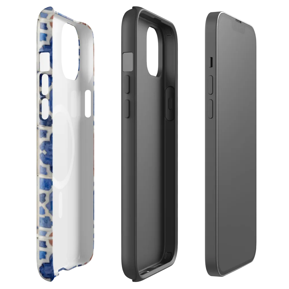 Azure Mosaic on MagSafe Tough Case for iPhone® — Front