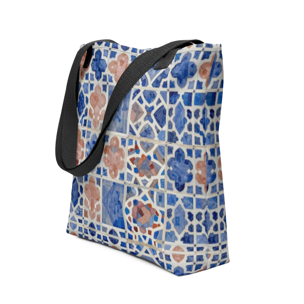 Azure Mosaic on Tote Bag — Front