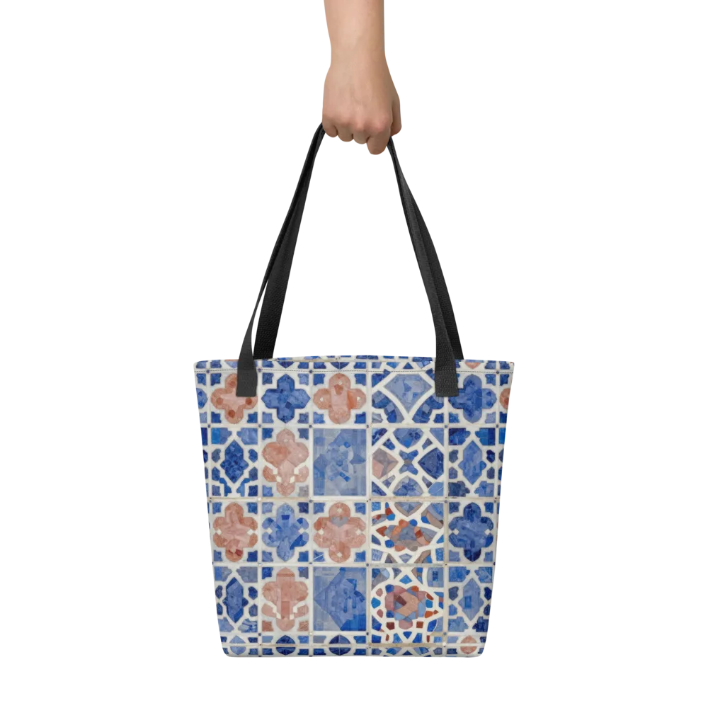 Azure Mosaic on Tote Bag — Front