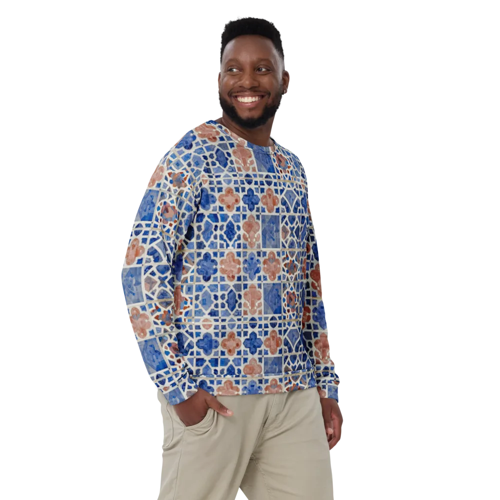 Azure Mosaic on Sweatshirt — Front