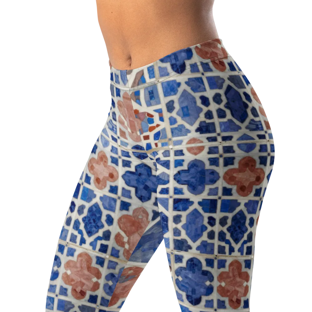 Azure Mosaic on Leggings — Left Front