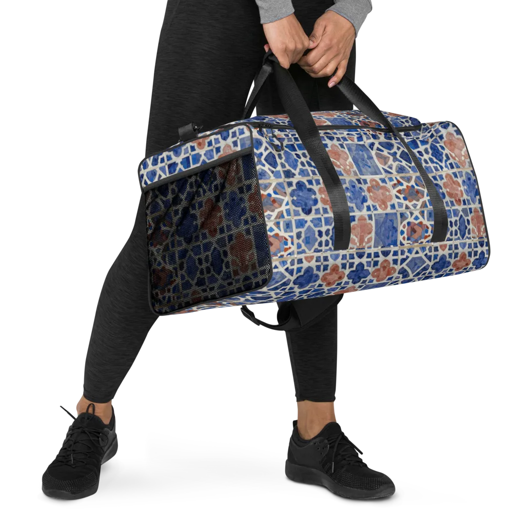 Azure Mosaic on Duffle Bag — Right Front