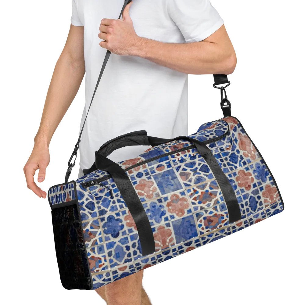 Azure Mosaic on Duffle Bag — Right Front