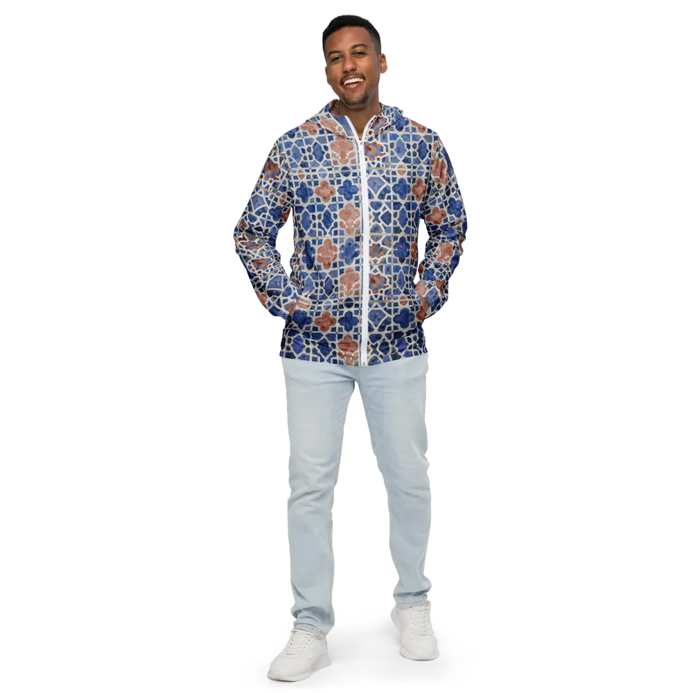 Azure Mosaic on Men's Windbreaker — Front