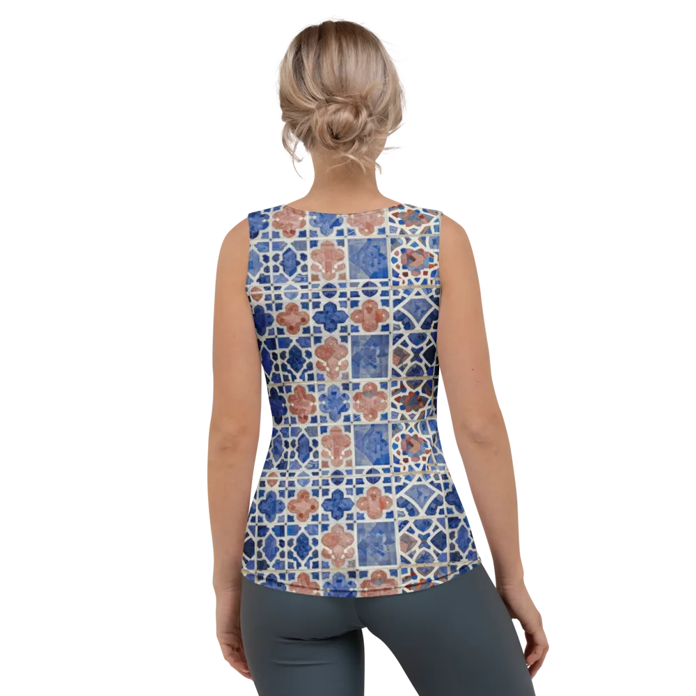 Azure Mosaic on Women's Tank Top — Back