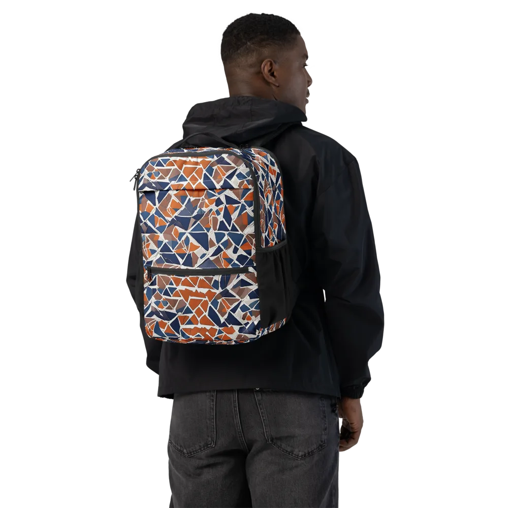 Indigo Fracture on Utility Backpack — Back