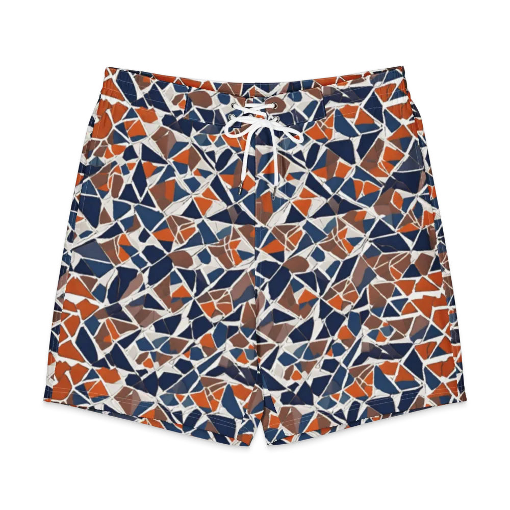 Indigo Fracture on Men's Board Shorts — Front