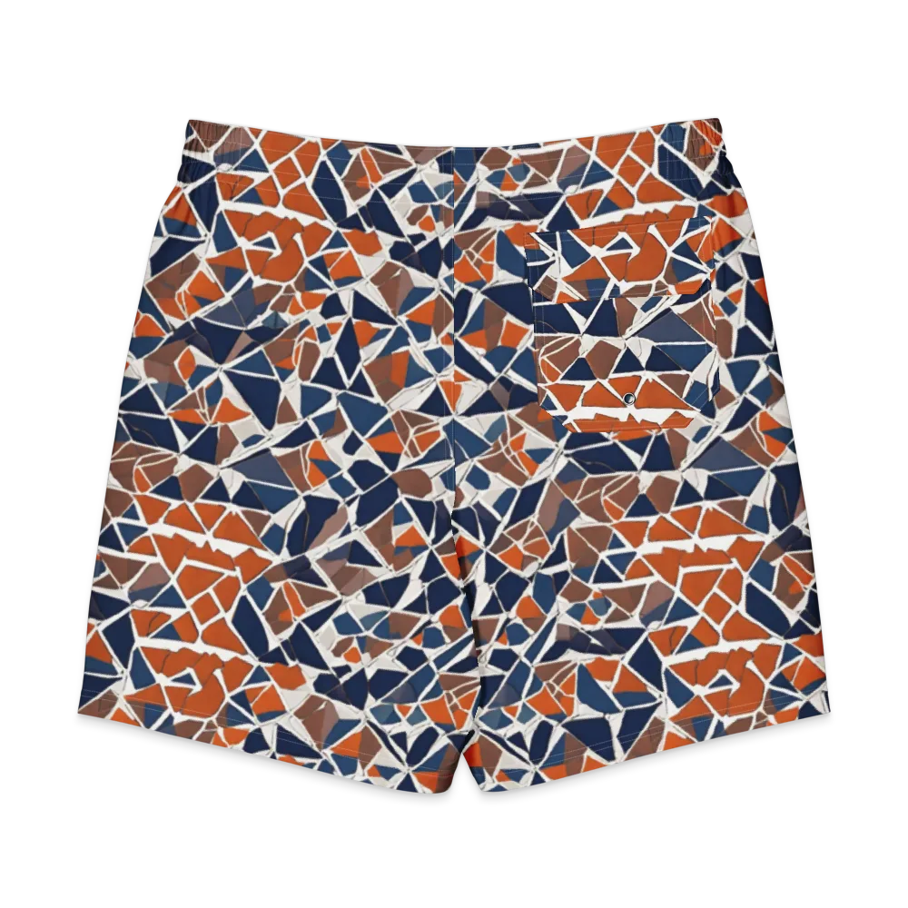 Indigo Fracture on Men's Board Shorts — Back