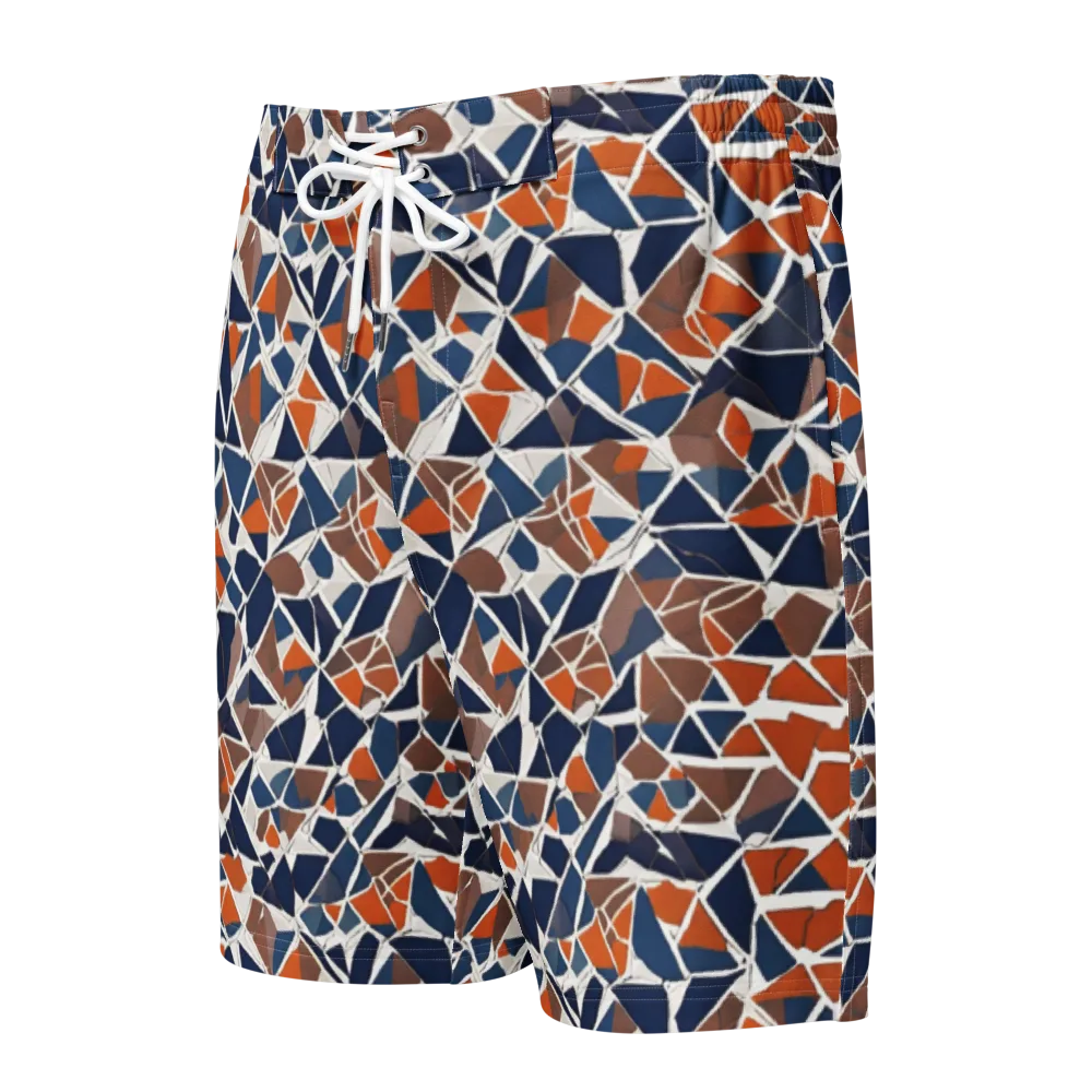 Indigo Fracture on Men's Board Shorts — Front