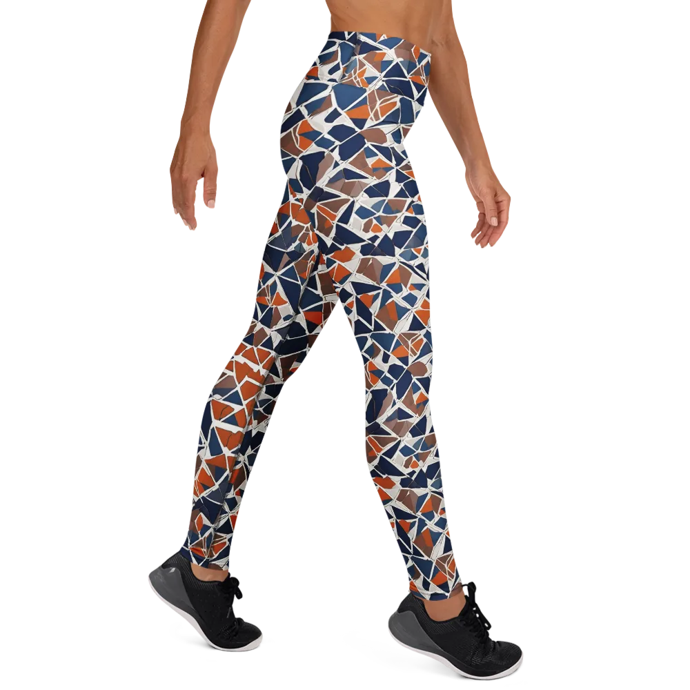 Indigo Fracture on Yoga Leggings — Right