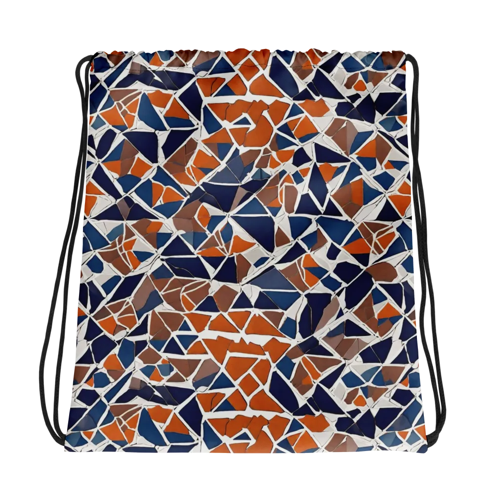 Indigo Fracture on Drawstring Bag — Photo