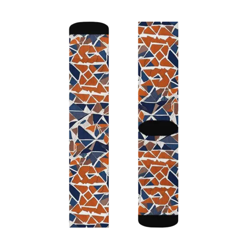 Indigo Fracture on a Socks