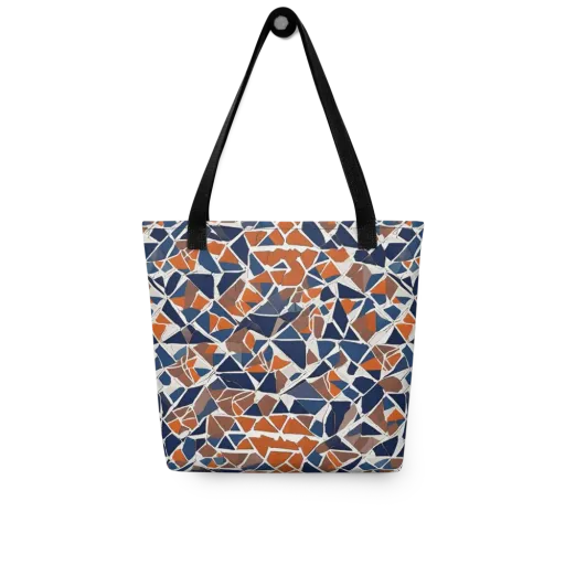 Indigo Fracture on a Tote Bag