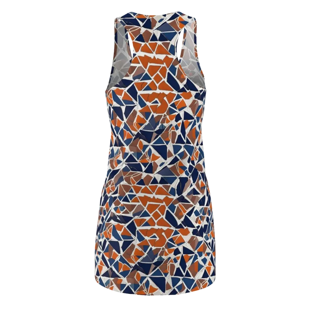 Indigo Fracture on Racerback Dress — Back